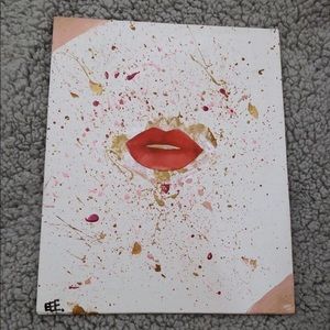 Splatter painting, lips